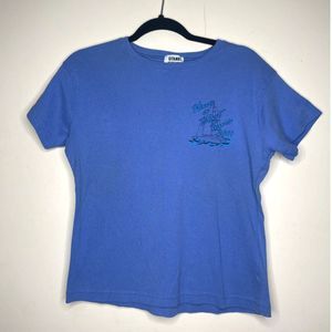 Vintage‎ Gitano Have a Blast Tours 2001 Blue XL top Y2K